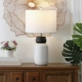 thumbnail image 3 of SAFAVIEH Ventrus 25 in. Ancient Inspirations Table Lamp, Black/White, 3 of 6