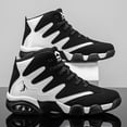 thumbnail image 6 of AOPLUS Men's High-Top Sneakers - Upper & Rubber Sole, Solid Color Casual Athletic Suitable for,, Gym - - Lace-Up Footwear (Year-Round Wear), 6 of 9