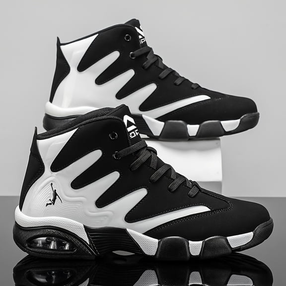 AOPLUS Men's High-Top Sneakers - Upper & Rubber Sole, Solid Color Casual Athletic Suitable for,, Gym - - Lace-Up Footwear (Year-Round Wear)
