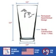 thumbnail image 4 of Bevvee Pint Glass 16 oz Great Lakes Midwest Beer Enthusiast Gifts Beer Glasses, 4 of 4