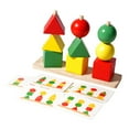 thumbnail image 3 of Clasificador de formas de madera, juguete de secuenciación de cuentas, motricidad fina, juguete educativo para clasificar y apilar colores para niños, 3 of 9