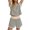Beige, variant on Women’s Casual Outfits Short Sleeve Stripes Print Tops + Shorts 2 Pcs Set Loungewear Trend Clothes