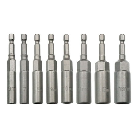 

Buodes Multitool 8Pcs Electric Drill Sleeve Wind Batch Sleeve Head Deepened Inner Hexagonal Electric Screwdriver Batch Head Nut Wrench