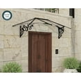 thumbnail image 6 of Palram - Canopia Lily 2130 7' x 3' Acrylic/Galvanized Steel Awning - Black/Clear, 6 of 7