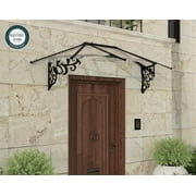 Palram - Canopia Lily 2130 7 x 3 Acrylic/Galvanized Steel Awning - Black/Clear