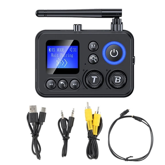 APPLAYERR Bluetooth 5.4 Adapter for Non-Bluetooth Devices Lossless Audio Transmitter Receiver USB TF Card 1.44-inch LCD