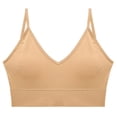 thumbnail image 3 of Sakmal Bras Women Bralette Seamless Push Up Plunge Beige T-Shirt Bra for Ladies L, 3 of 4