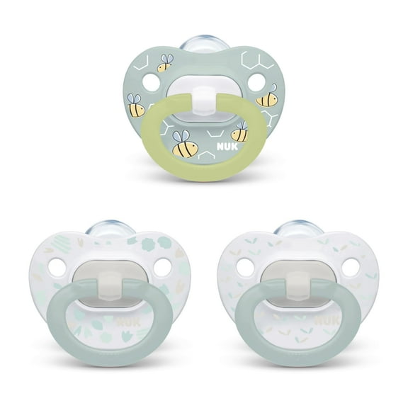 NUK Orthodontic Pacifiers, 3 Pack, 0-6 Months, Unisex