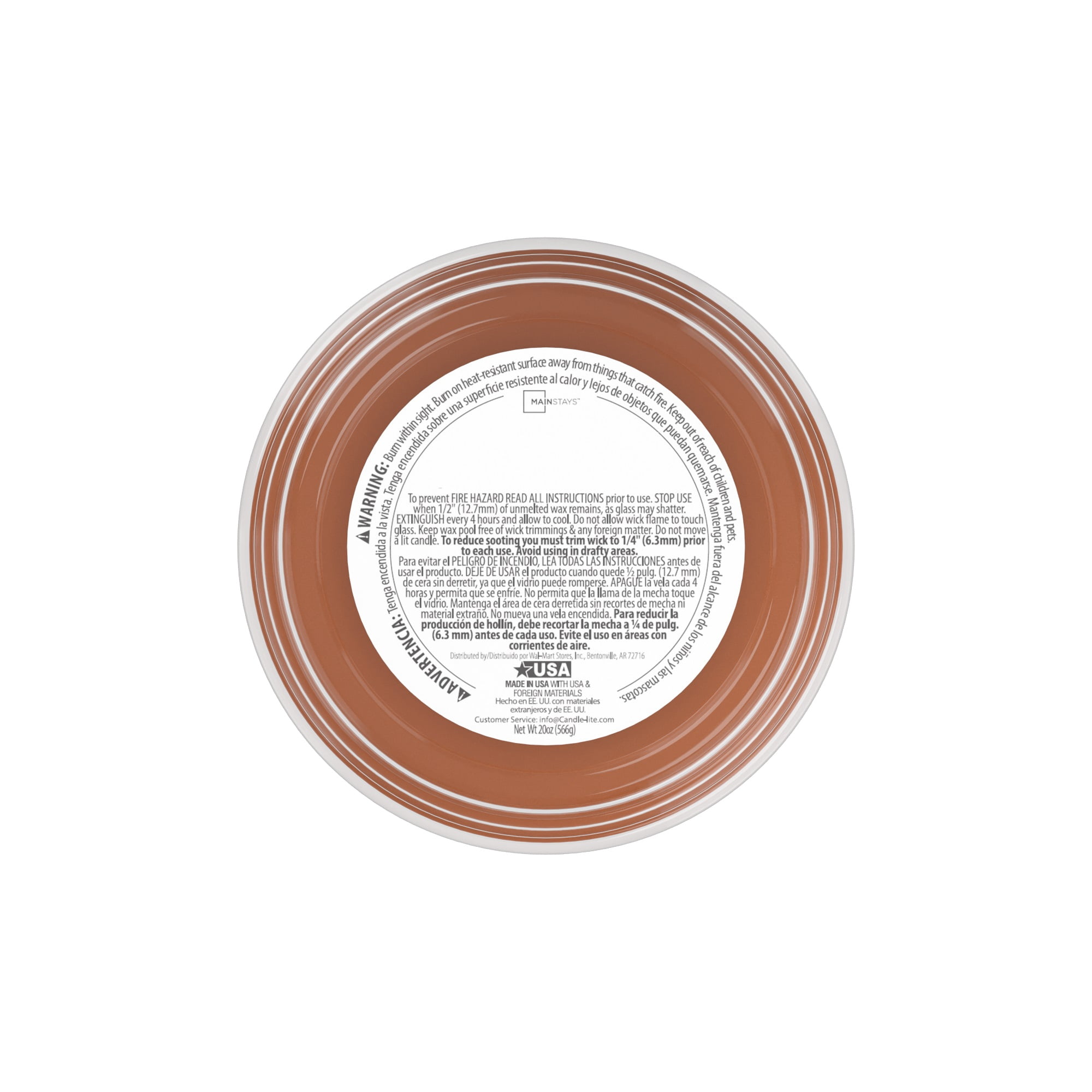Mainstays Pumpkin Spice Single-Wick Glass Jar Candle, 20 oz