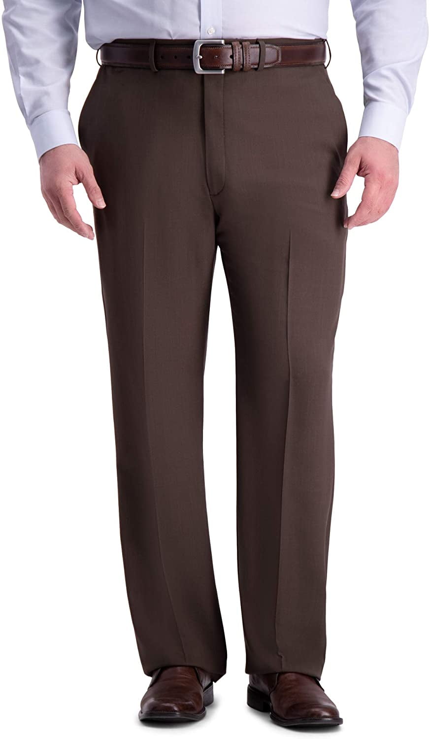 Haggar Mens Big and Tall B&t Premium Comfort Khaki Flat Front Classic Fit Pant
