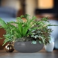 thumbnail image 4 of Ecobo 5.9 inches Eco-Friendly Round Pot Planter Indoor/Outdoor use, Durable, Versatile & Lightweight, Designed by Brazilian Artisans, Contemporary All-Weather Design –Black, 4 of 4