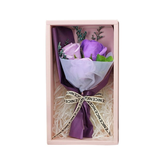 Valentines Day Gift Flower Bouquet For Girlfriend Rose Soap Bouquet Gift Box Wedding Decoration Accompanying Gift