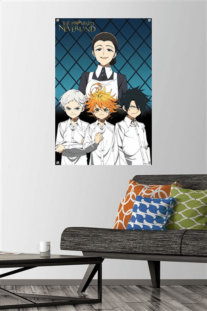 The Promised Neverland - Mom & Orphans Wall Poster with Pushpins, 22.375" x 34"