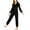 Black, variant on Women's Fleece Onesie Pajamas One Piece Winter Warm Cozy Plush Hooded Zipper Jumpsuit Pajama Sleepwear Plus Size