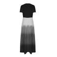 thumbnail image 4 of PuLe 【New】 Summer Short Sleeve Dress Women's Fashion Printed Short Sleeve Round-Neck Ankle Dress, 4 of 4