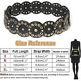 thumbnail image 7 of Zhengup Wide Disc Belt for Women Hollow Leather Belt Western Cowgirl Waist Belt for Dresses, 7 of 7