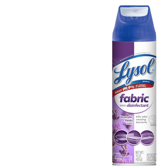 Lysol Fabric Disinfectant, 15oz, - Lavender Field 2X Wider Coverage15 oz (Pack of 3)