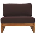 thumbnail image 3 of Safavieh Couture Julianne Modern Teak Patio Chair, Natural/Dark Brown, 3 of 11