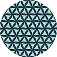 thumbnail image 1 of Ahgly Company Machine Washable Indoor Round Transitional Deep Teal Green Area Rugs, 5' Round, 1 of 7