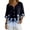 #03Royal Blue, variant on Boho Floral V Neck T Shirts for Women Cotton Linen 3/4 Sleeve Summer Beach Casual Tops #03Gray L