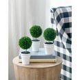thumbnail image 3 of Mini Faux Topiaries, Cream Pot, Set of Two-Color:Green,Style:Botanical, 3 of 10