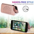 thumbnail image 4 of Funda para iPhone 7 Plus 8 Plus con tarjetero de piel sintética con estampado de flores de datura, 4 of 5