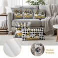 thumbnail image 6 of 2 Pack Outdoor Waterproof Throw Pillows, Pastoral Gnome Daisy Flower Decorative Rectangle Pillow Case Patio Pillows for Chair Couch Sofa 20x12in, 6 of 9