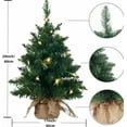 thumbnail image 2 of Mini Christmas Tree with Lights,Holiday Artificial Flocked Mini Christmas Tree Decoration,Includes 50 Led Warm Yellow Lights and Cloth Bag,Indoor Home Evergreen Tabletop Decor 2ft/24inch, 2 of 8