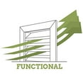 thumbnail image 2 of 34 1/8"W x 34 1/8"H x 1 1/2"P,  Round Gable Vent with Keystones, Functional, 2 of 3