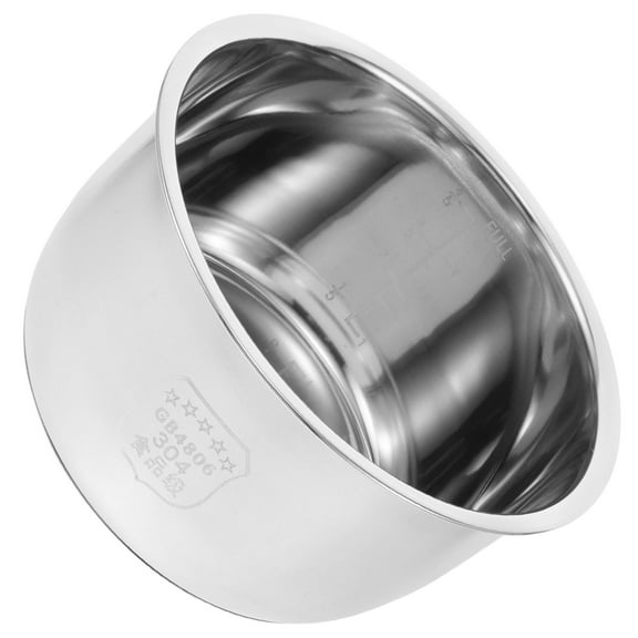 Supvox Cuckoo Inner Pot Replacement Rice Cooker Stainless Steel Inner Pot Silver 1Pcs