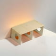 thumbnail image 4 of 1pc Solid Wood Hideaway House, For Hamster Squirrel, Small Pet Aquascape Toys,  Small Animal Cage Accessories, 4 of 8