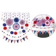 thumbnail image 4 of Decoraciones del Partido Patriótico del , rojo azul que cuelga los remolinos decoración para hogar, bandera americana/estrellas EE. Soledad Decoraciones del Día de la Independencia, 4 of 8