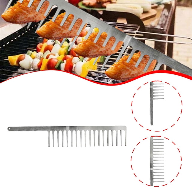 Brochetas de kebab para parrilla de peine, brochetas para de pollo, para barbacoa al aire libre, barbacoas, picnics, parrilladas y camping.