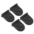 thumbnail image 2 of Uadme 4 Set Brass Butler Tray Hinge Round Edge Hinge 180 Degree Painted Black Zinc Alloy Cabinet Hardware for Door with Screw, 2 of 8