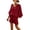 Wine, variant on FchengtaiS Women's 2 Piece Summer Outfits Oversized Bat Short Sleeve Shirts and Elastic Waist Shorts Casual Lounge Matching Sets