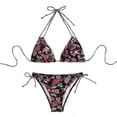 thumbnail image 5 of Levmjia Women Bikini Swimsuit Backless Split Print Fashion Hanging Neck Strap Two Piece Bathing Suit For Beach Vacation Pool Party, 5 of 8