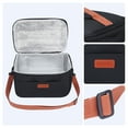 thumbnail image 3 of Unique Bargains Insulated Lunch Bag for Office Picnic Black, 3 of 6