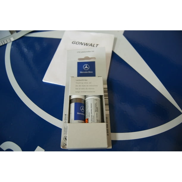 Mercedes Benz Genuine 2 part Touch Up Paint Palladium Silber Silver Met