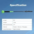 thumbnail image 3 of Costway 31.5" Golf Swing Trainer Aid with Weighted Head for Grip Rhythm Flexibility Balance Green, 3 of 10
