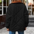 thumbnail image 4 of DHFJKG Quilted Padded Jackets For Women Long Sleeve Snap Button Collared Loose Fit Lightweight Coat Comfort Outerwear, 4 of 5