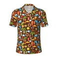 thumbnail image 2 of Daiia Cute Beach Dolphin Pattern Men’s Polo Shirts,Solid Deck Shirt,Classic Fit, Breathable Cotton Polo for Casual and Sport Wear-, 2 of 9