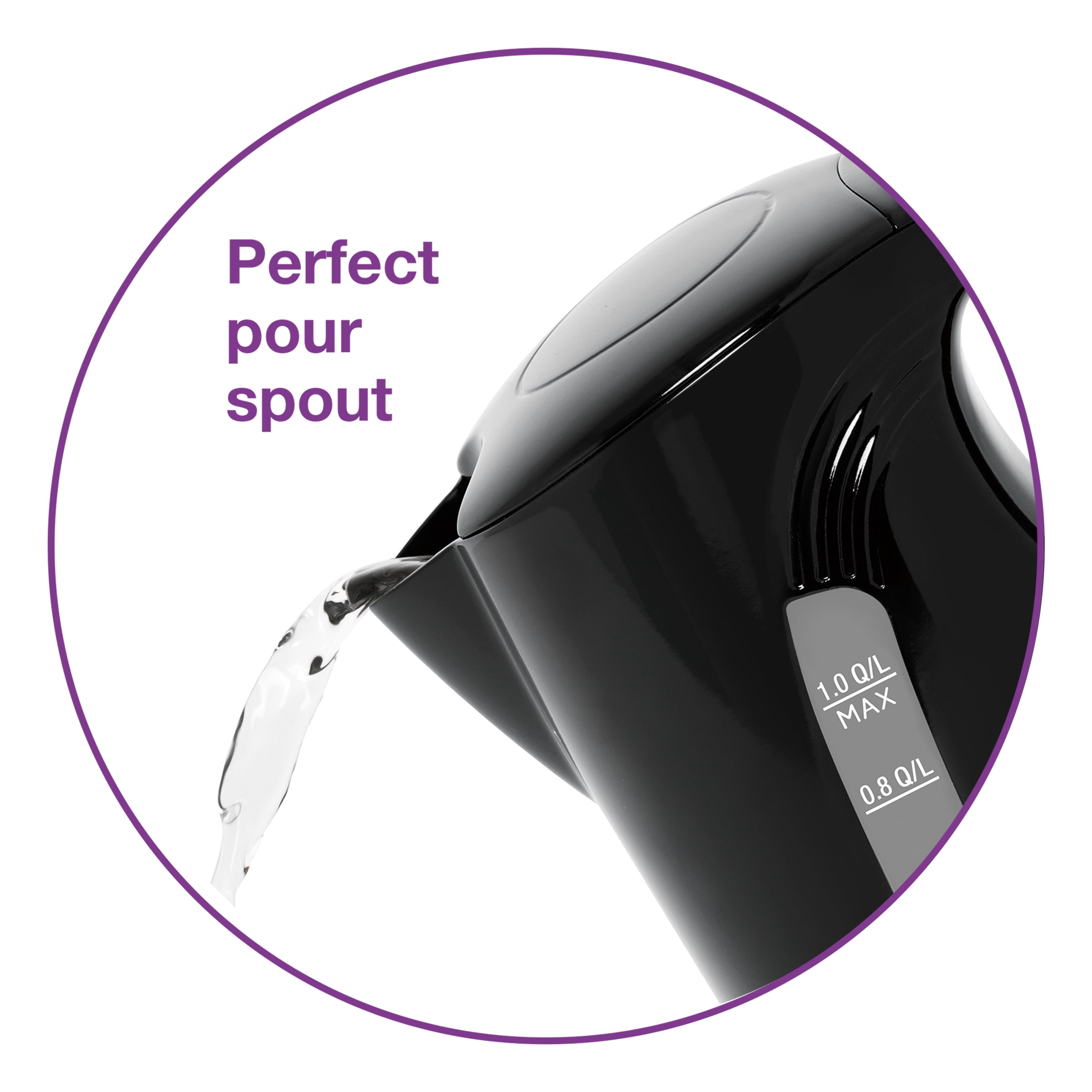 SALTON JK1641B Black 1L Cordless Kettle