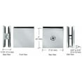 thumbnail image 2 of CRL SCU4BN Brushed Nickel Square Style Hole-in-Glass Fixed Panel U-Clamp, 2 of 5