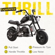 QEASET 49CC 2-Stroke Mini Bike,Gas Powered Dirt Bike,Off-Road Trail, with Big Headlight,Holiday Gifts