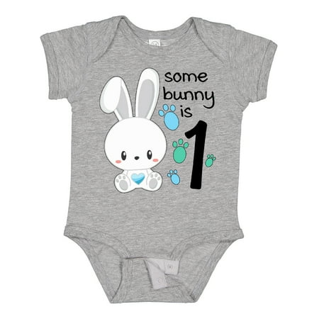 

Inktastic Somebunny is One- First Birthday Bunny Boys or Girls Baby Bodysuit