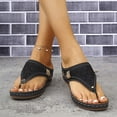 thumbnail image 4 of YOUYEDIAN Orthopedic Sandals for Women Arch Support Summer Flat Sandals Breathable Non Slip Slip on Work Shoes Soft 2026 New Foam Shoes (Black), 4 of 4