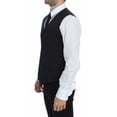 thumbnail image 4 of Dolce  Gabbana Elegant Blue Cotton Stretch Dress Vest, 4 of 8