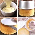 thumbnail image 4 of Juego de 2 moldes para pasteles redondos de aluminio antiadherentes de 4 pulgadas con fondo extraíble para hornear pasteles de bodas, cumpleaños y Navidad, 4 of 4