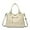 Beige, variant on Women PU Leather Solid Color Shoulder Bag with Zipper Vintage Motorcycle Shoulder Bag Adjustable Strap Retro Punk Crossbody B