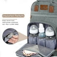 thumbnail image 4 of MOMIGO Diaper Bag Backpack Breast Pump Mommy Bag Baby Nappy Bag with Changing Mat And Pacifier Holder(Light Gray), 4 of 7